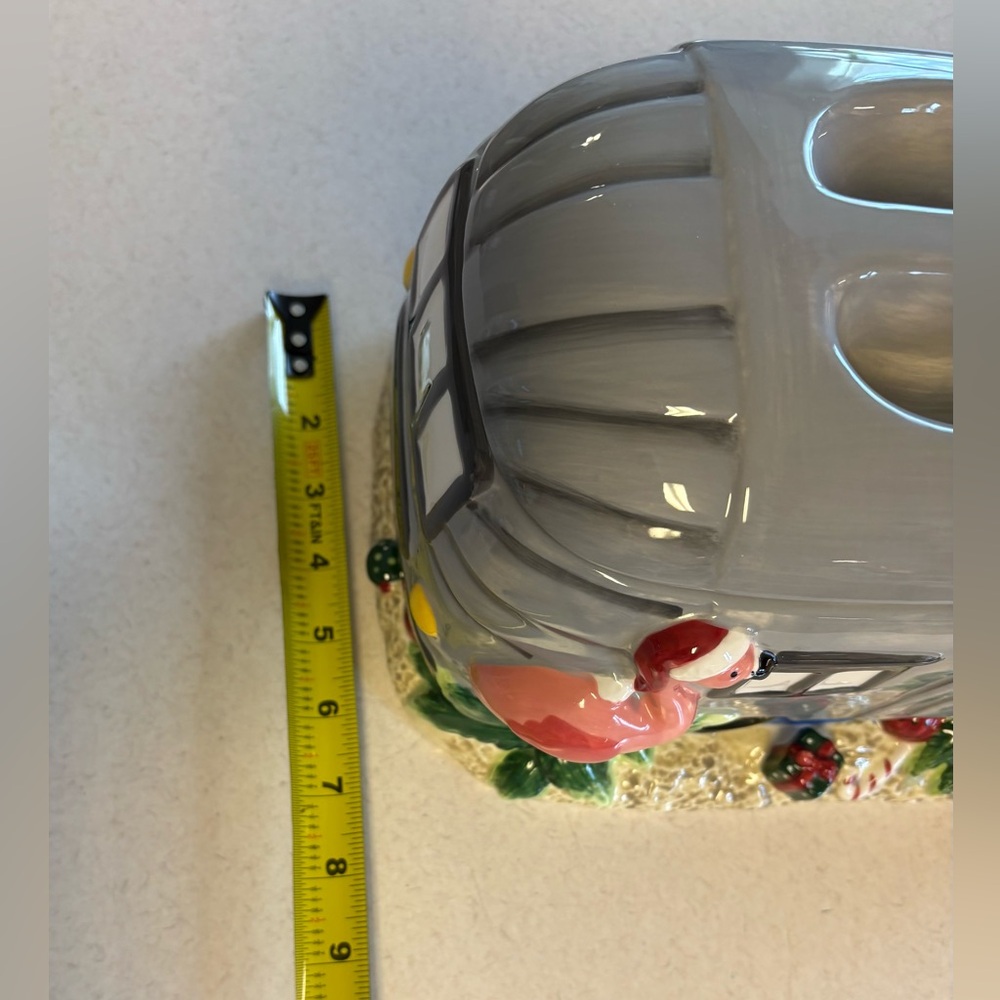 St. Nicholas Square Flamingos Santa Hats & Camper Cookie Jar - Picture 13 of 13